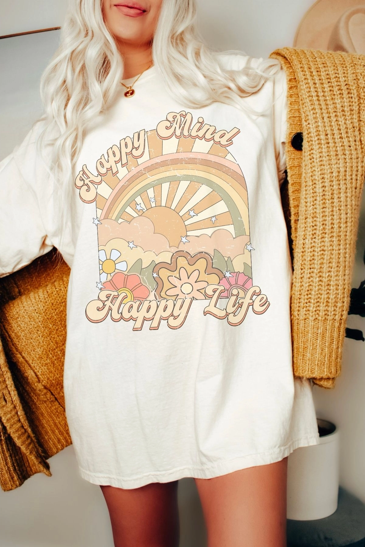 Happy Mind Happy Life Graphic Tee